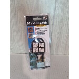 MASTER LOCK 107DPST Keyed Padlock,Rectangle,Black, Silver 4EZN3
